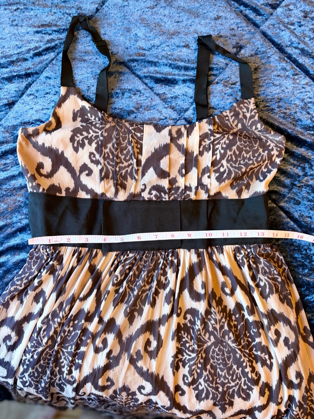 Vintage Weston Wear Sleeveless Black & Cream Printed Sundress - Picture 2 of 3